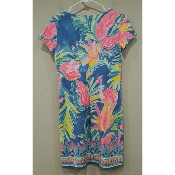 Lilly Pulitzer Sophiletta Dress in Bennet Blue Showstopper Print UPF 50+ Size XS - Picture 2 of 7